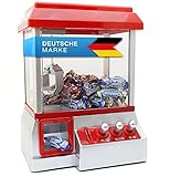 GOODS+GADGETS Candy Grabber Süßigkeitenautomat Süßigkeiten Greifautomat Greifer Spielautomat rot