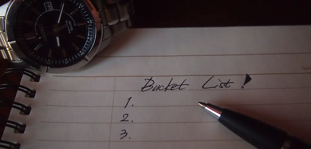 bucket list schreiben