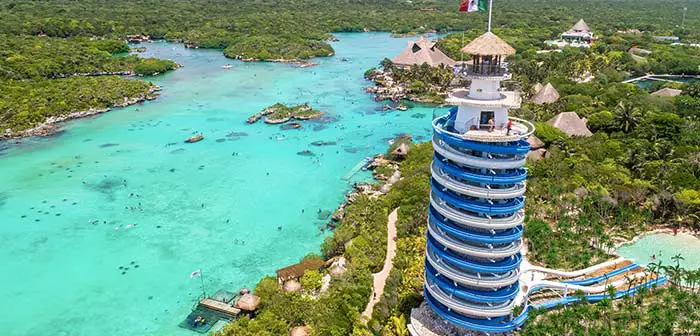 xel ha yucatan freizeitpark leuchtturm