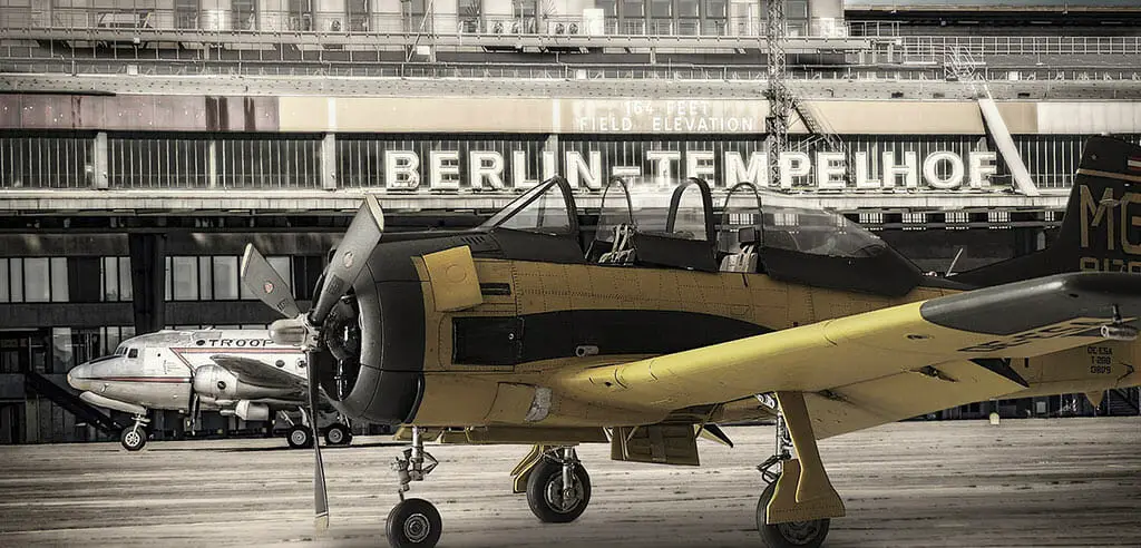 Berlin Tempelhof bei Regen Aktivität