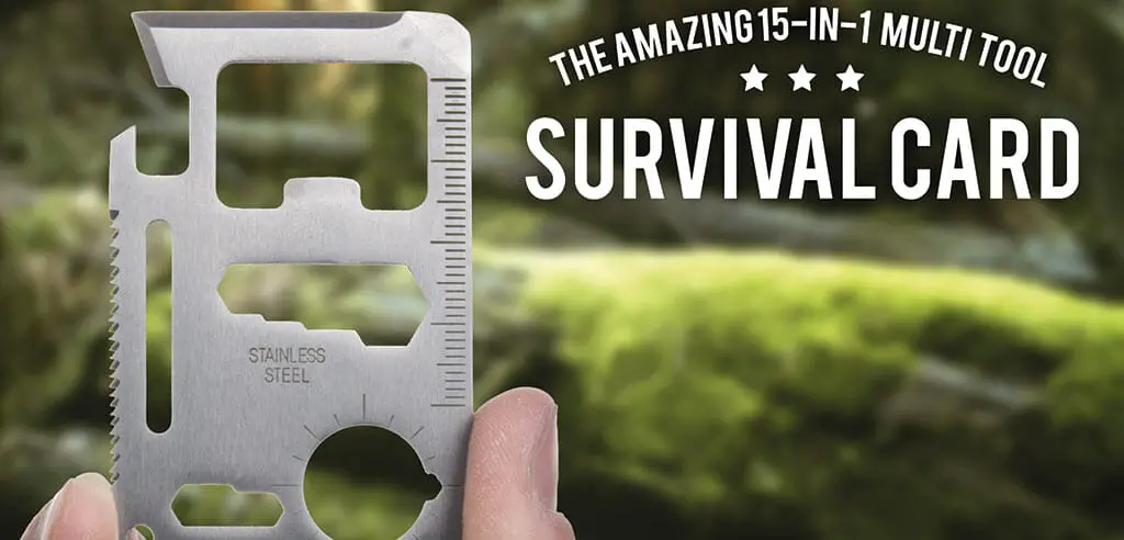 Dieses Outdoor Gadget kann dir deine Freundin nicht klauen, um auf Shopping Tour zu gehen. Denn sie ist eine Survival Card. 