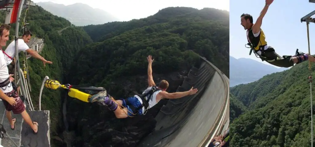 Bungee Sprung aus 220 m wie im Film Goldeneye