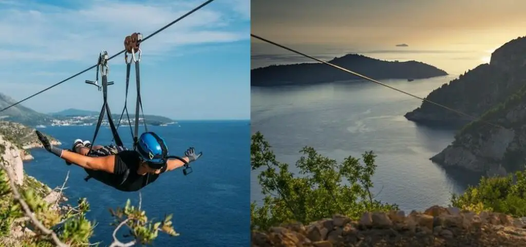 900m lange Seilrutsche in Kroatien