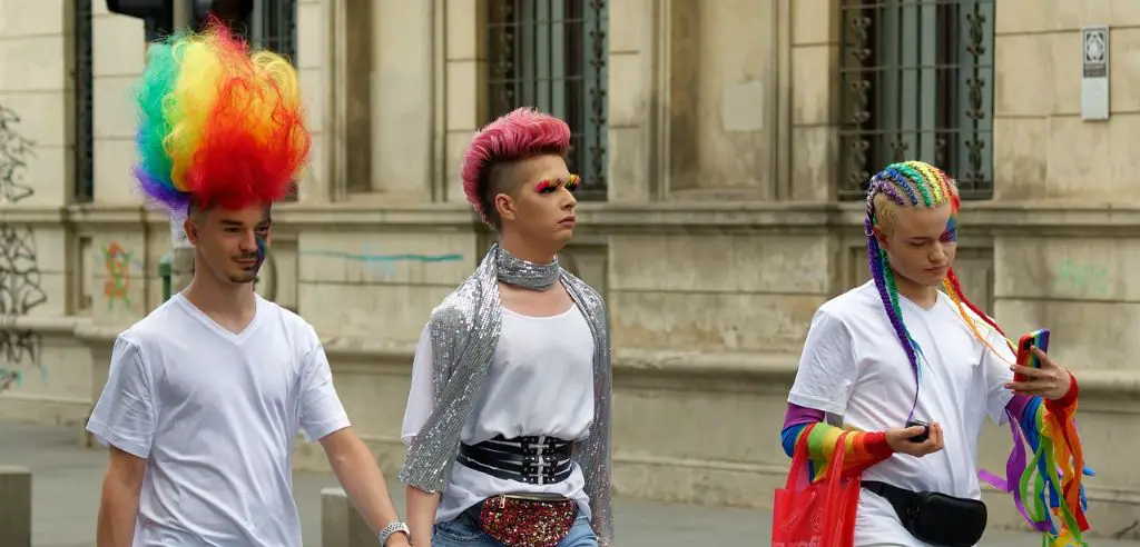 Vertreter der LGBTQ+-Szene in Berlin der Schwulenhauptstadt Deutschlands