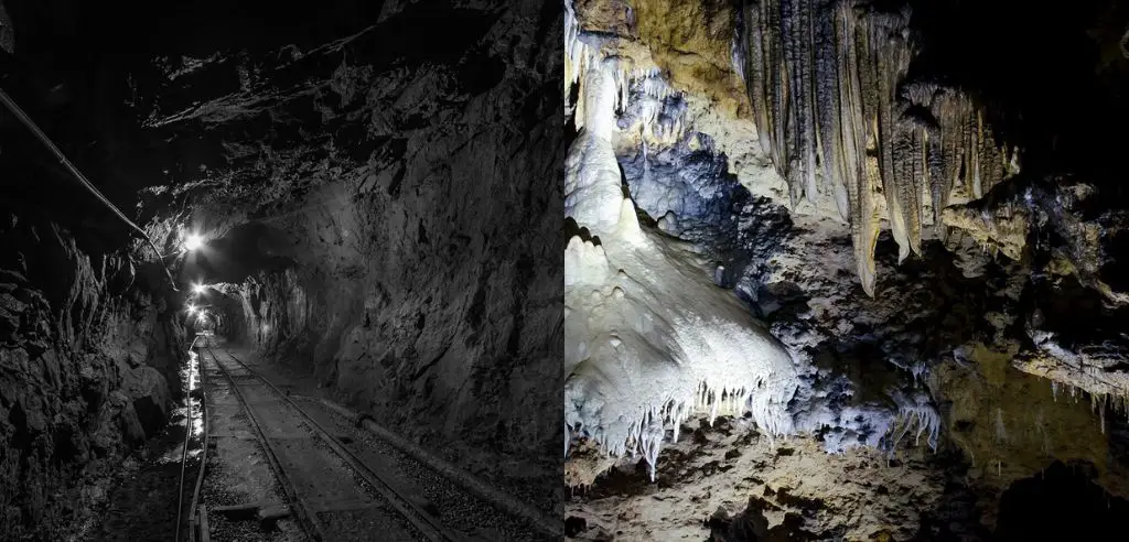 Steinbrüche und alte Bergwerke sowie Höhlen erkunden