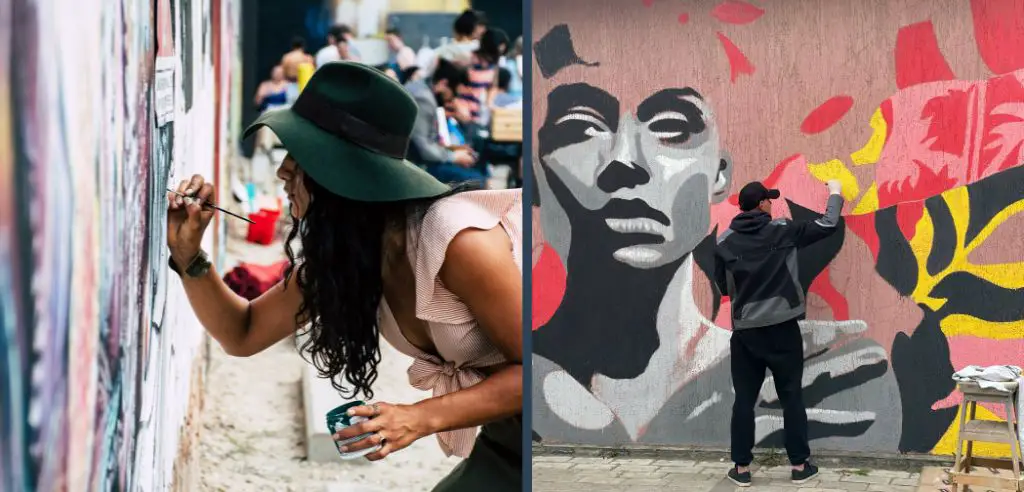 kreative Gruppenaktivitäten für Erwachsene Street Art und Graffiti